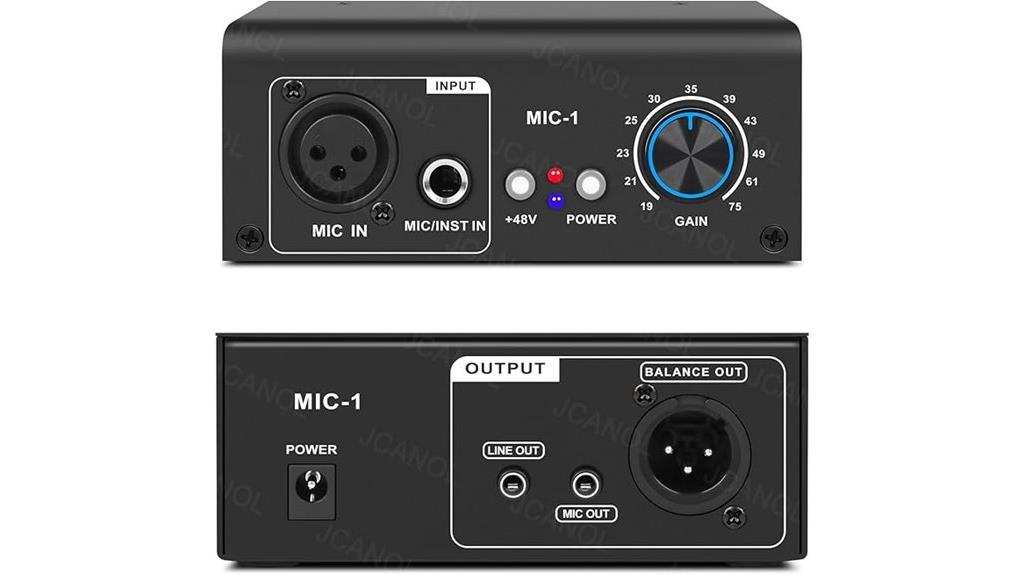 microphone preamp with phantom