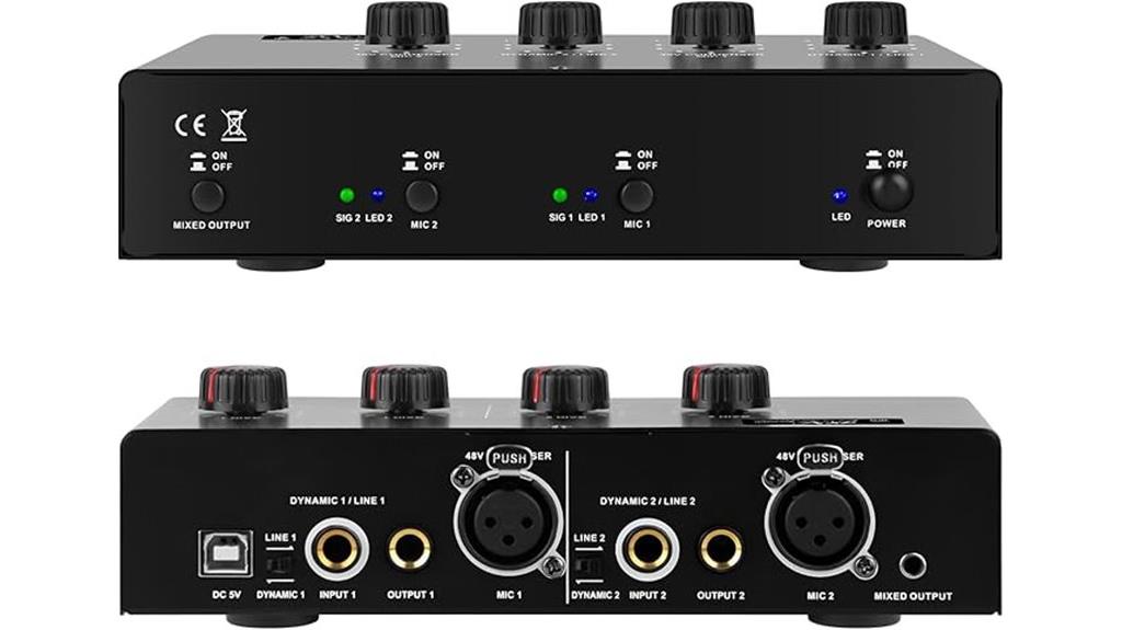 microphone preamp with power