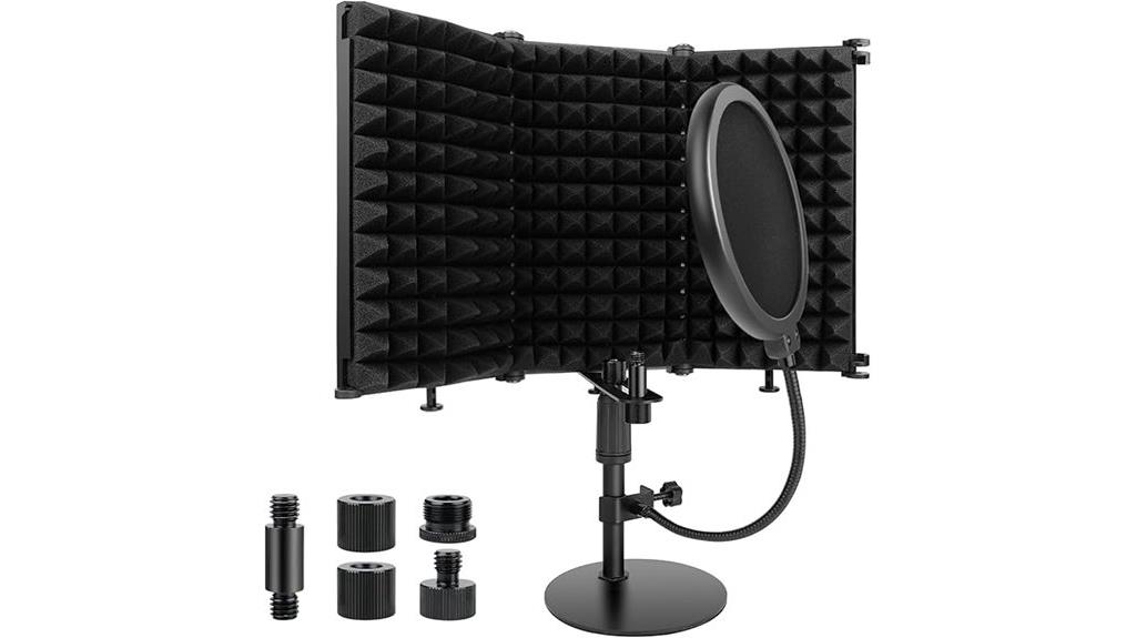 microphone shield with stand