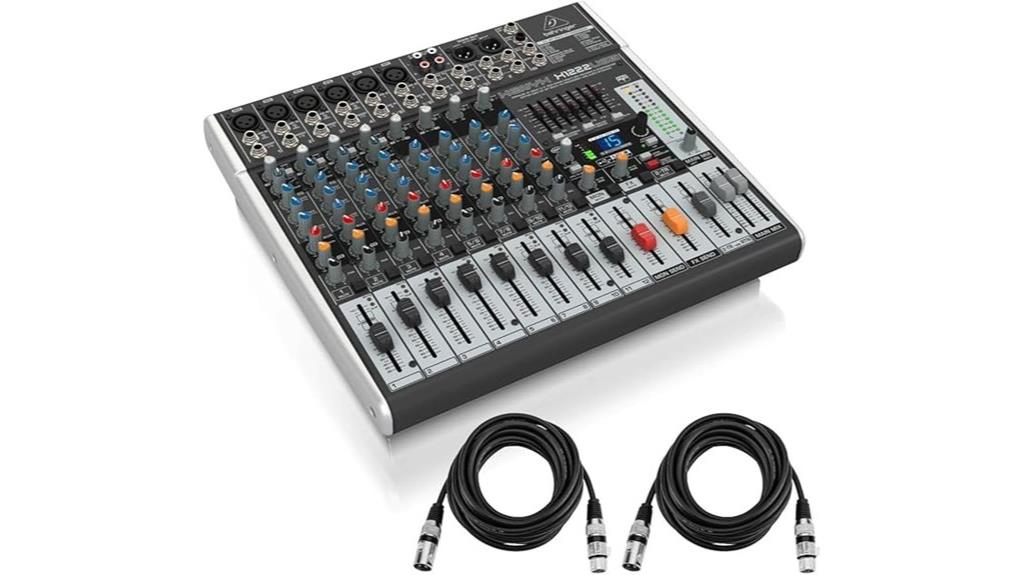 mixer with microphone cables