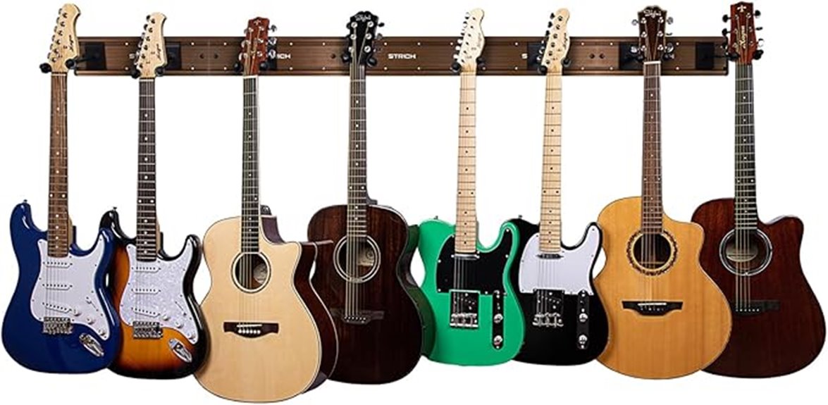 multiple guitar wall mounts