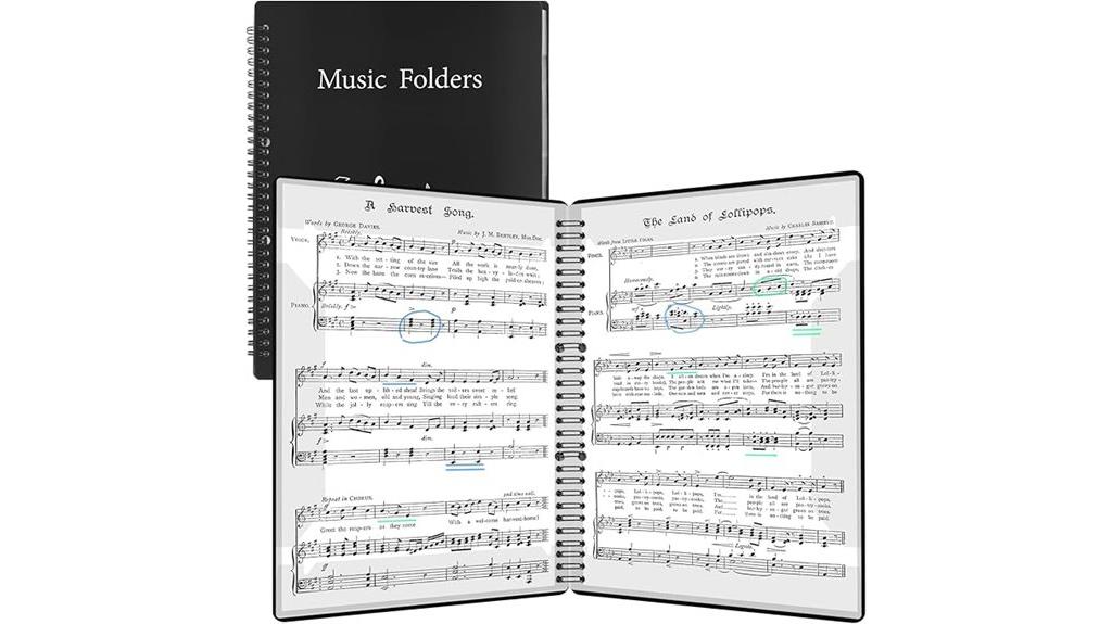 music sheet organizer binder