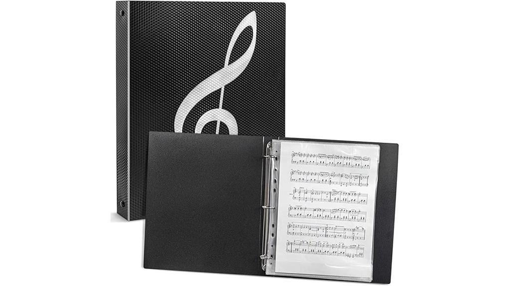 music sheet storage binder