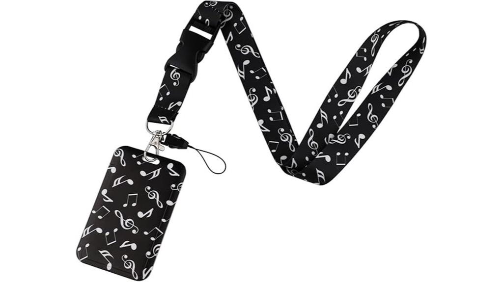 musical notes badge lanyard