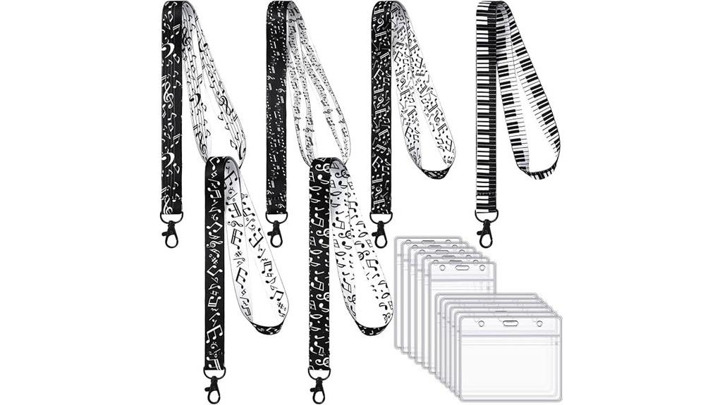 musical notes lanyard set