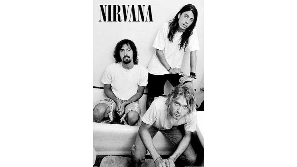 nirvana band black poster