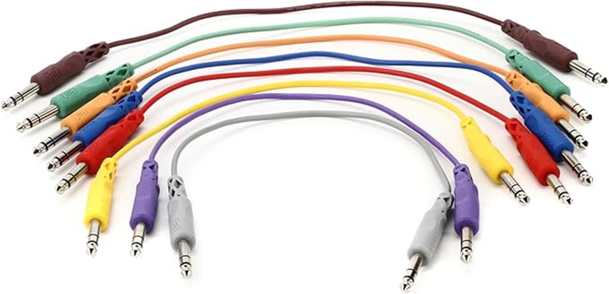 one foot trs patch cables
