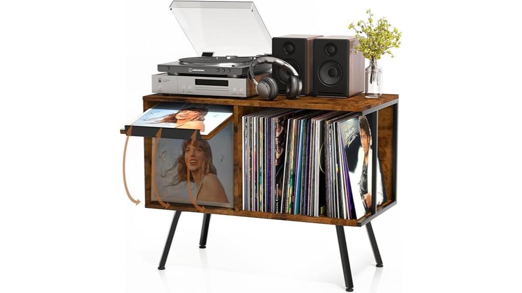 open storage vinyl stand