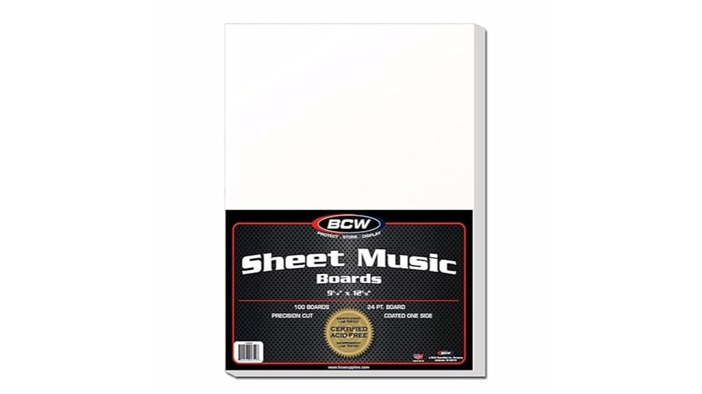 pack of 100 white backing boards