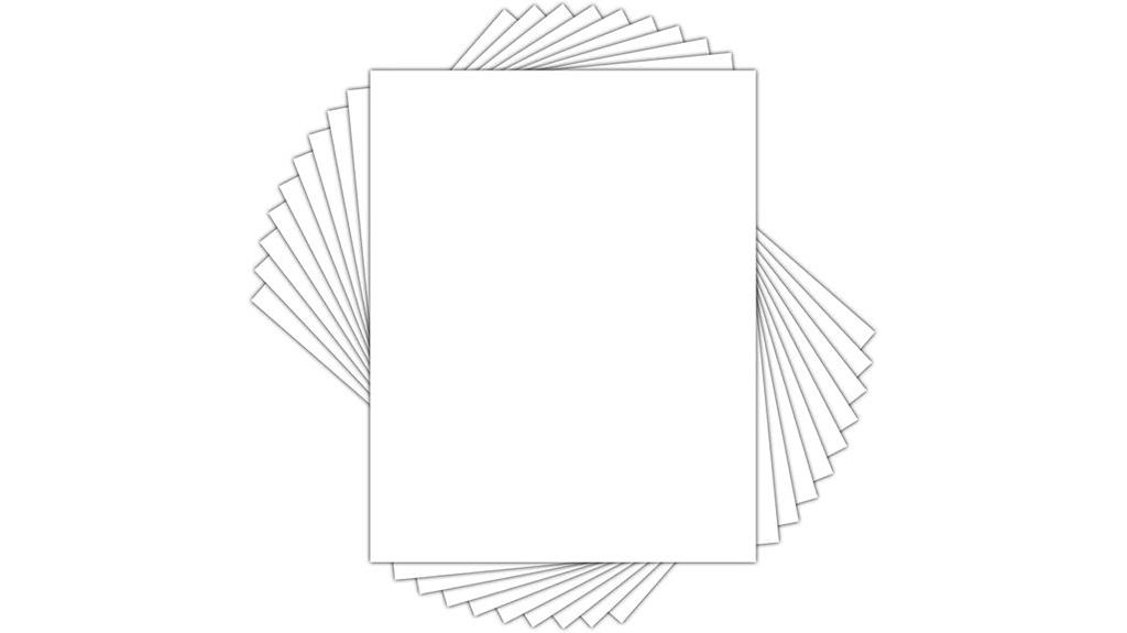 pack of ten white matboards