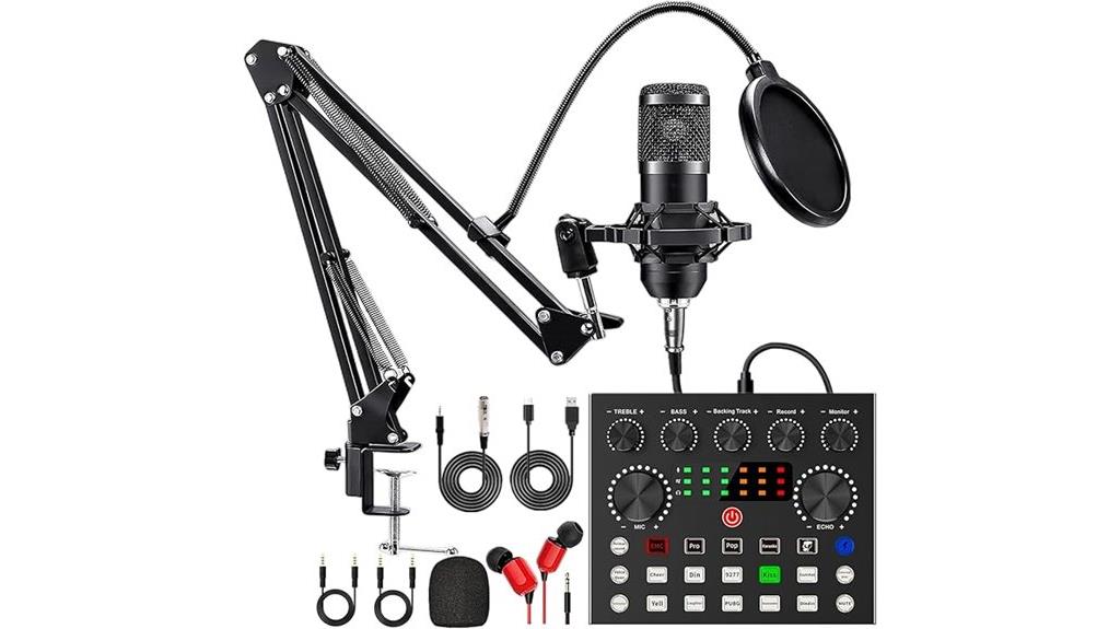 podcast microphone and accessories