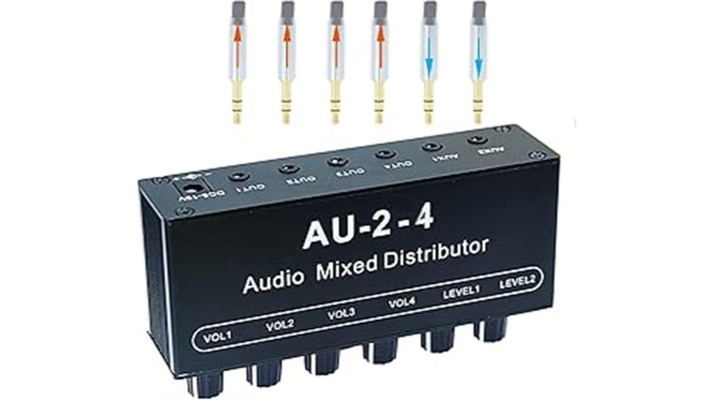 portable four channel mixer