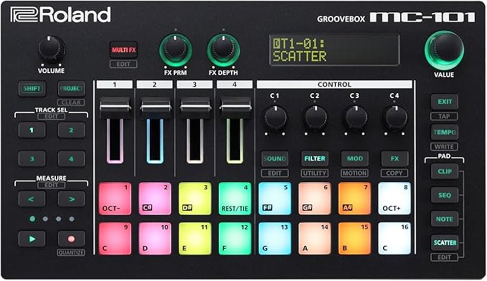 portable groovebox music workstation