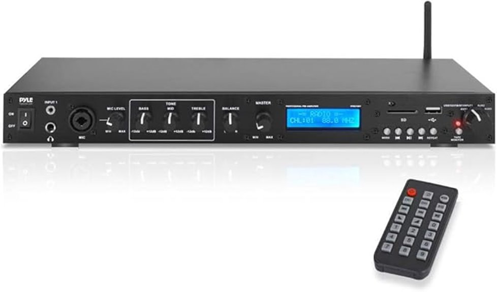 rackmount pre amplifier with bluetooth