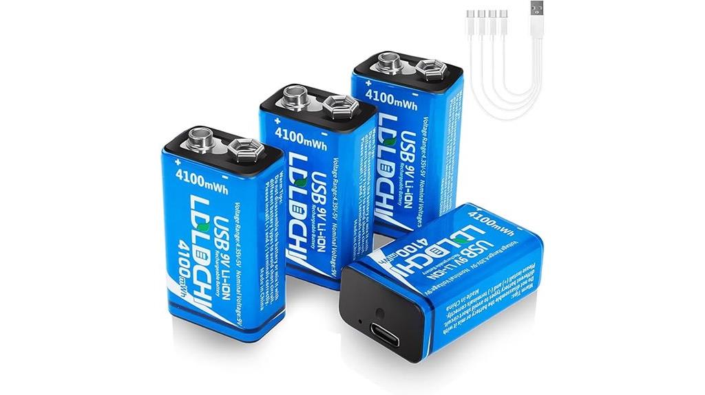rechargeable 9v battery pack