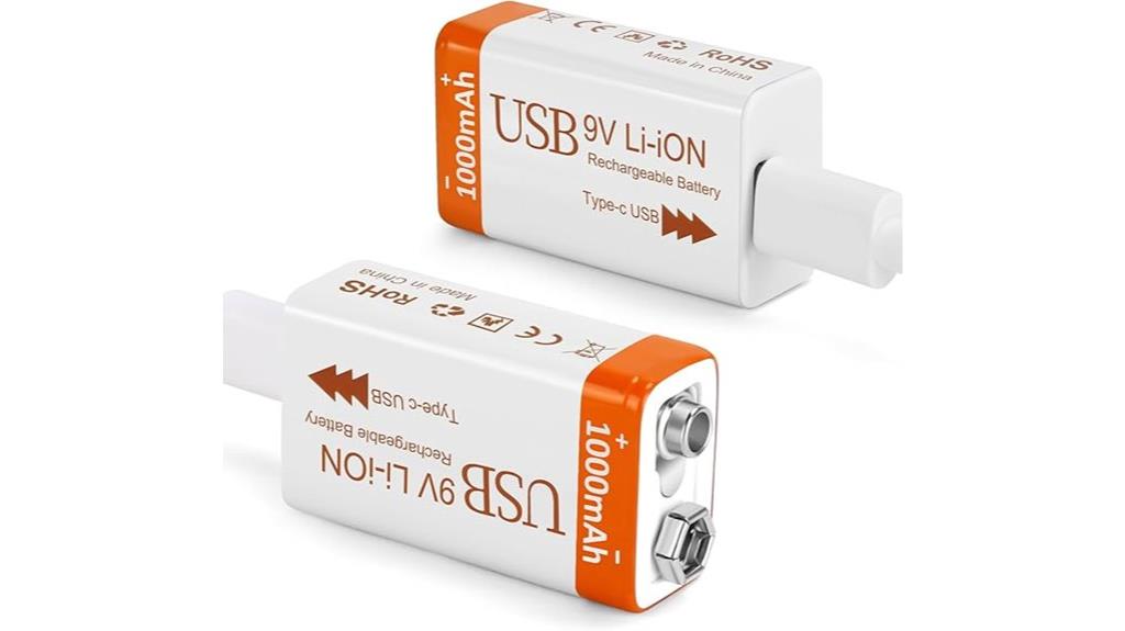 rechargeable 9v lithium batteries