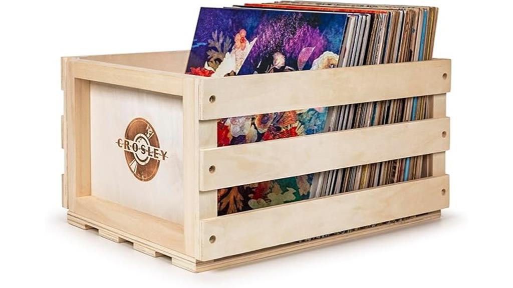 record crate for albums