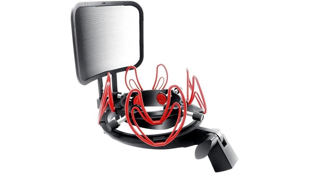 red microphone shock mount