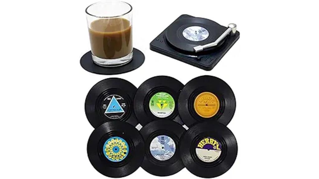 retro cd coaster set