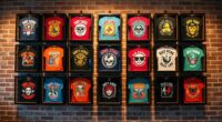 retro music band shadow displays