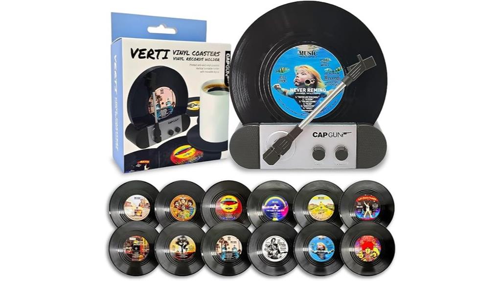 retro vinyl record coasters