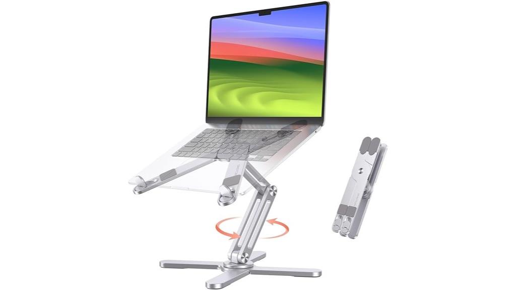 rotating laptop riser stand