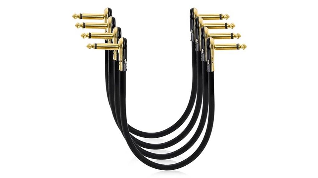 set of four guitar cables