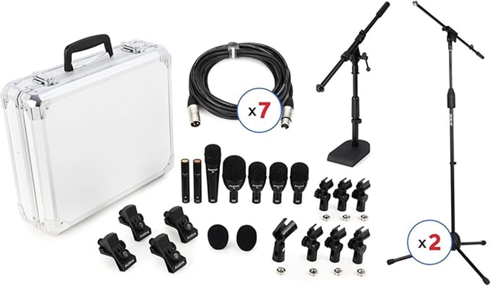 seven piece drum mic set