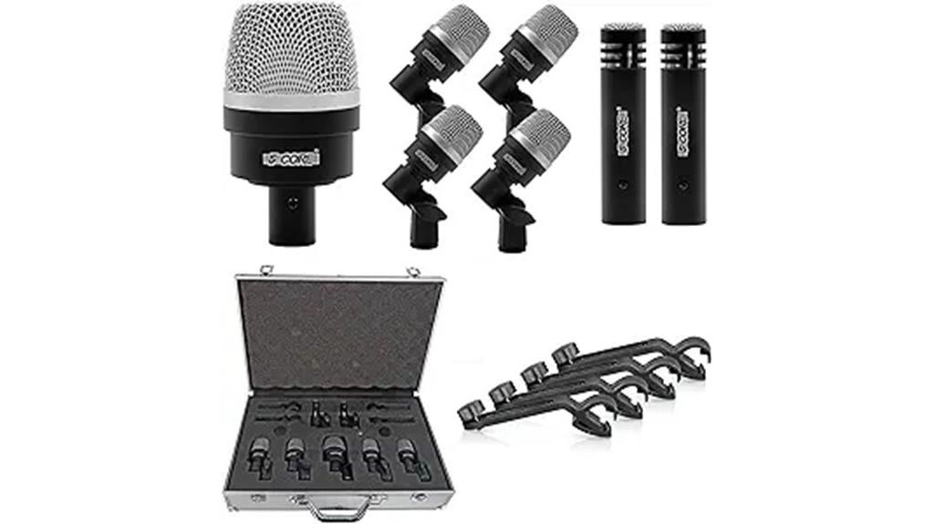 seven piece drum microphone set