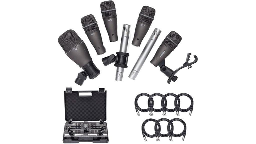 seven piece drum microphone set