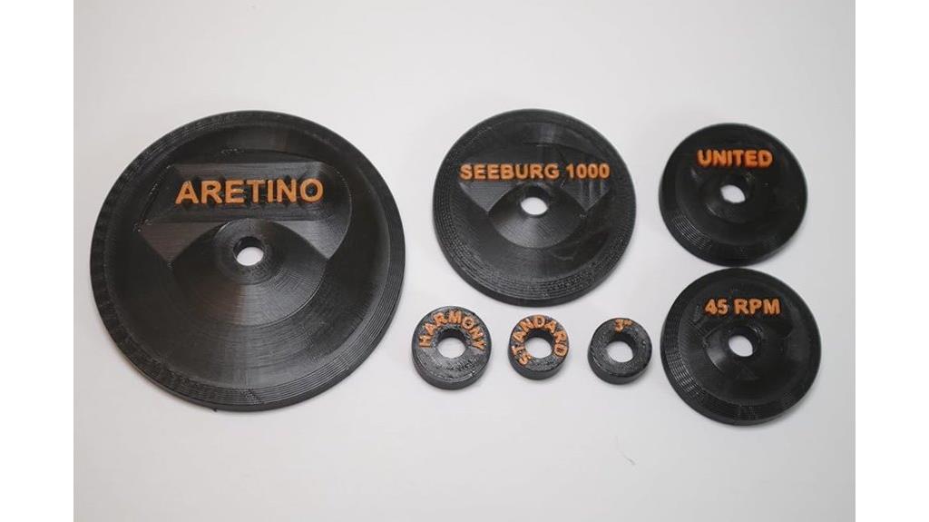 seven record adapter set