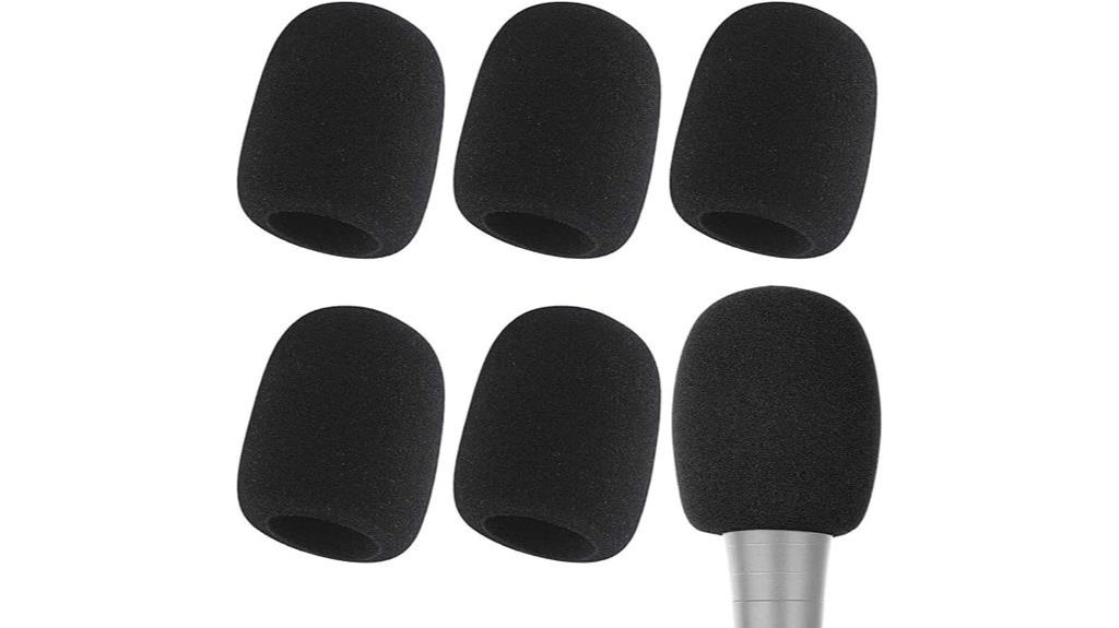 six foam microphone covers