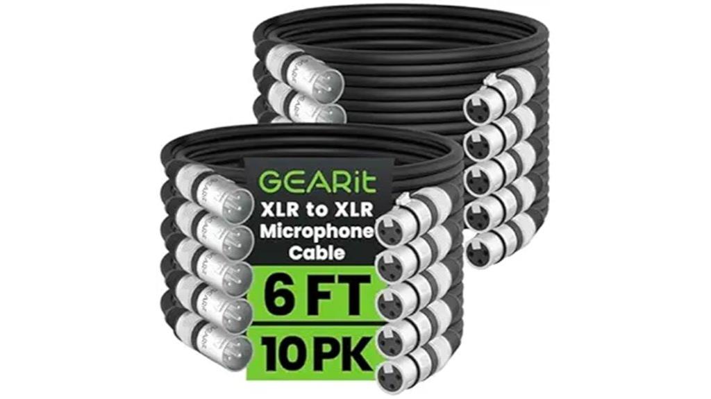 six foot xlr cables