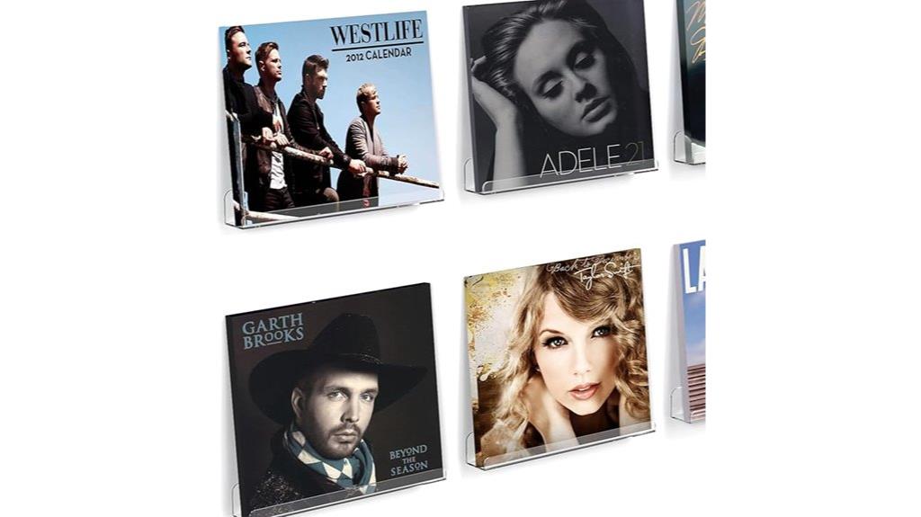 six record wall mount