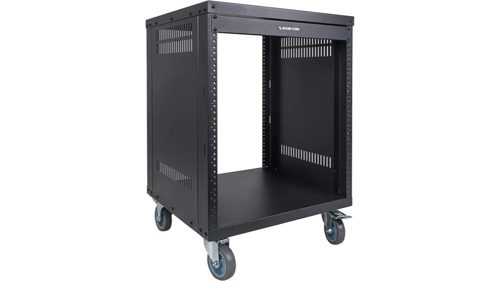 steel rack with casters