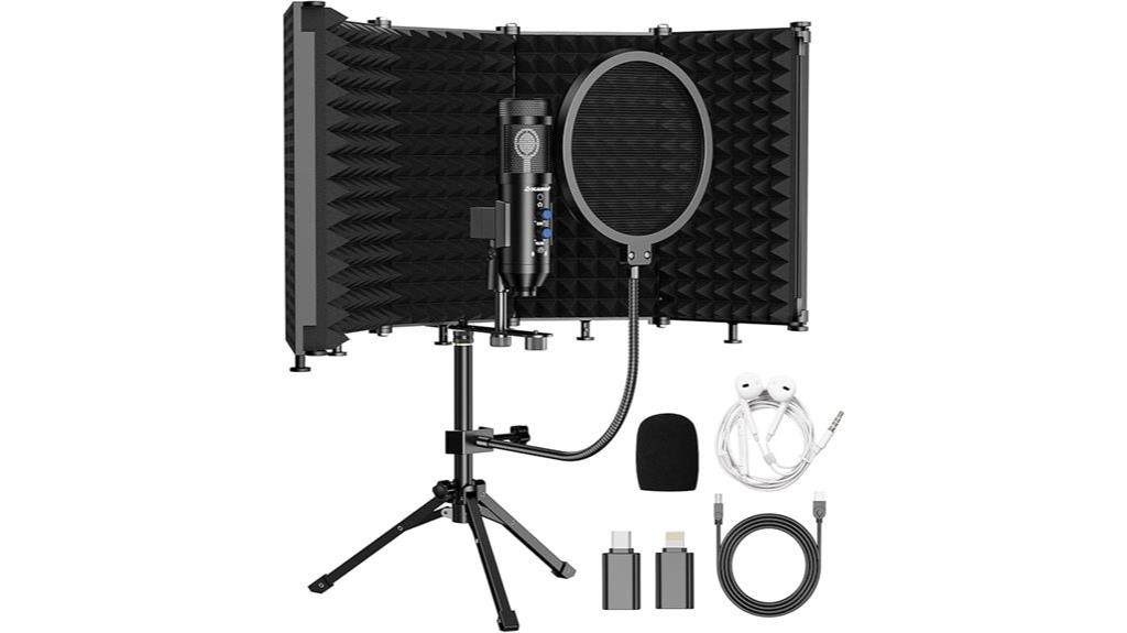 studio microphone with shield