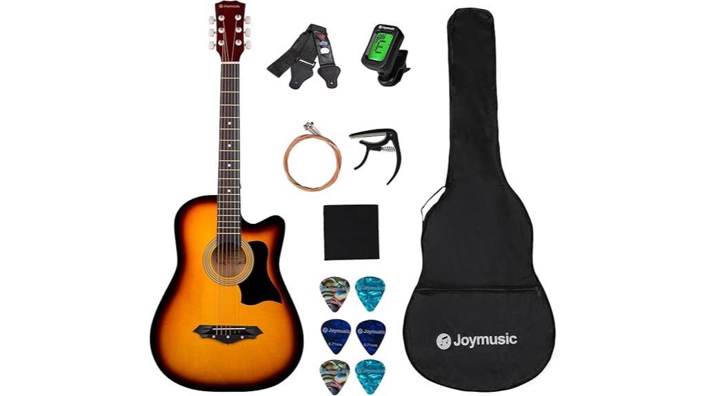 sunburst 38 inch guitar kit