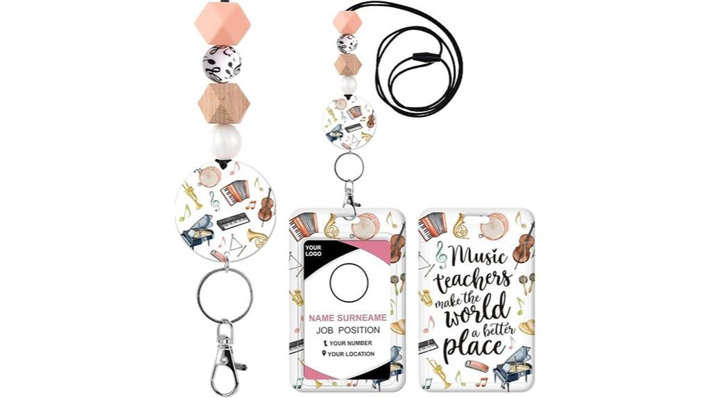 teacher id badge lanyards
