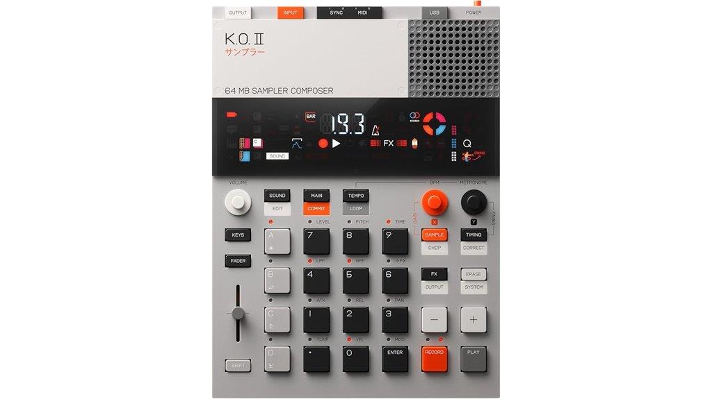 teenage engineering sampler drum machine