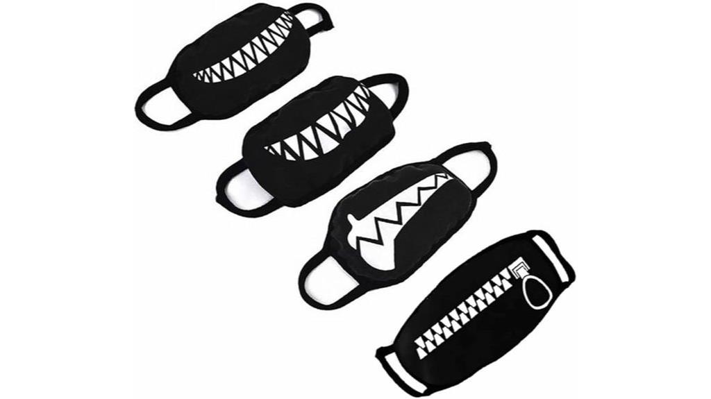 teeth pattern cotton masks