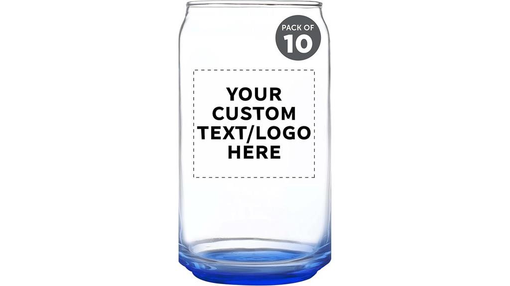 ten 16oz beer glasses