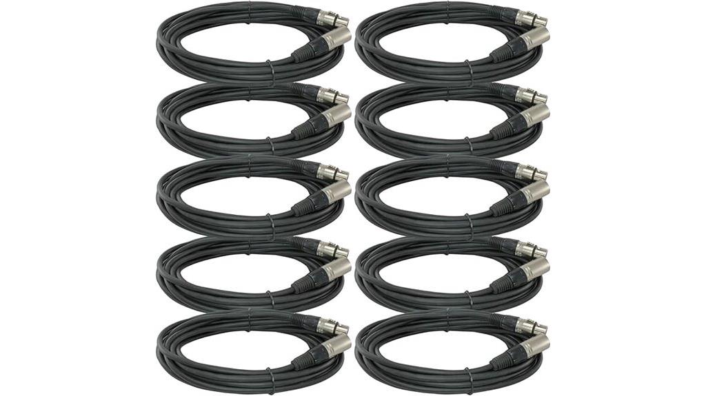 ten pack 25 foot xlr cables