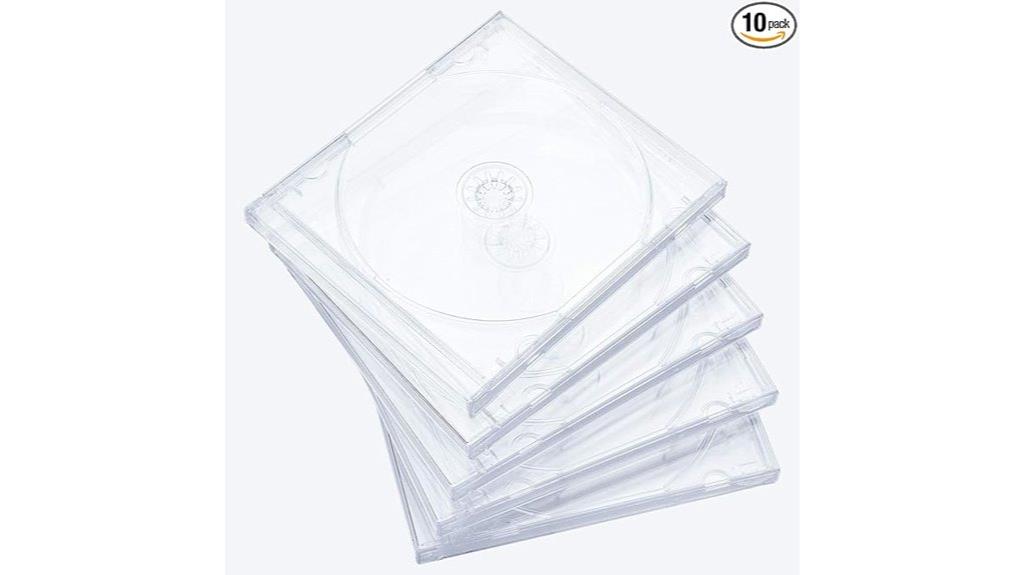 ten pack clear jewel cases