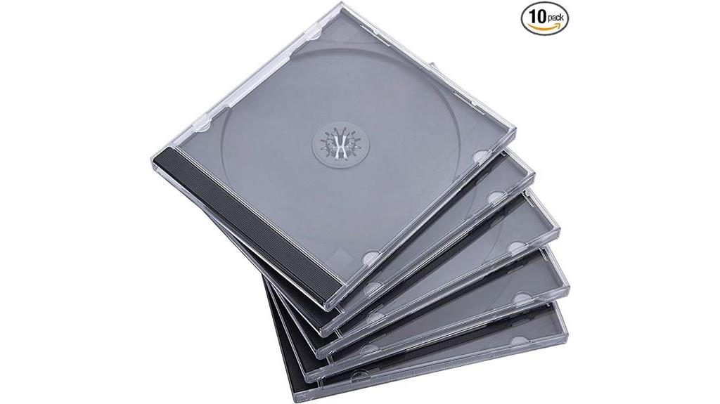 ten pack clear jewel cases