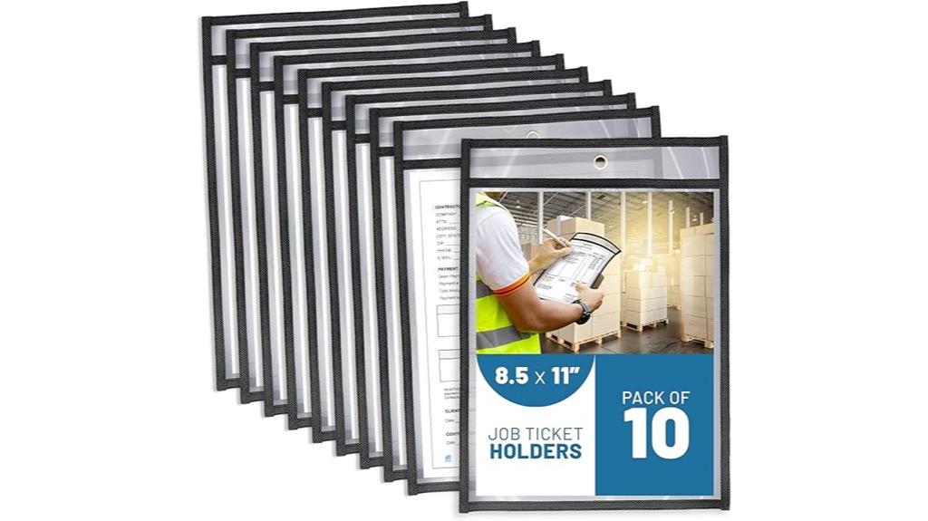 ten pack document sleeves