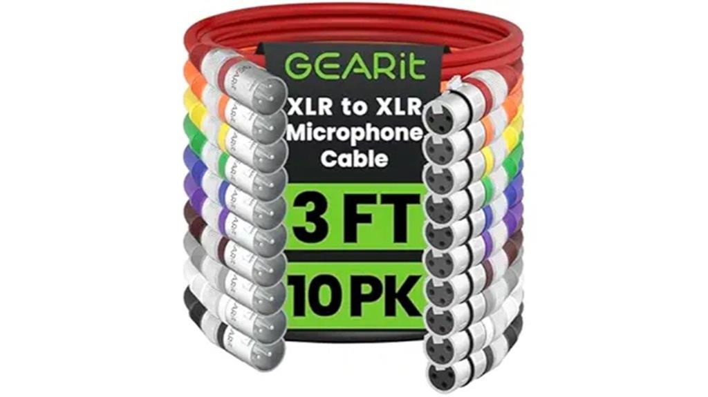 ten pack microphone cables