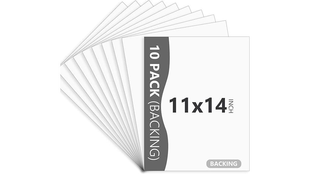ten uncut white matboards