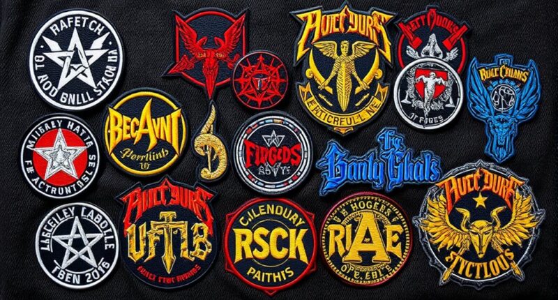 top band logo patch sets