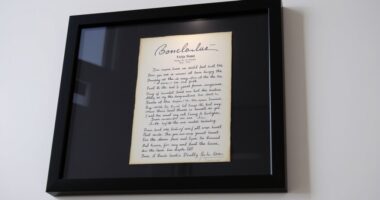 top lyric sheet framing ideas