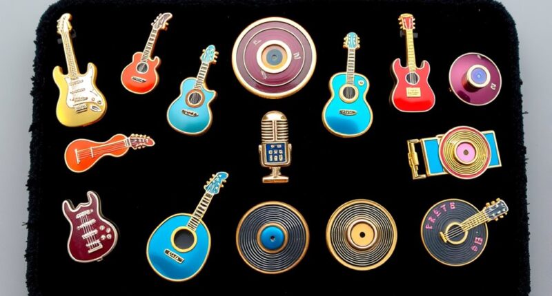top musical enamel pin sets